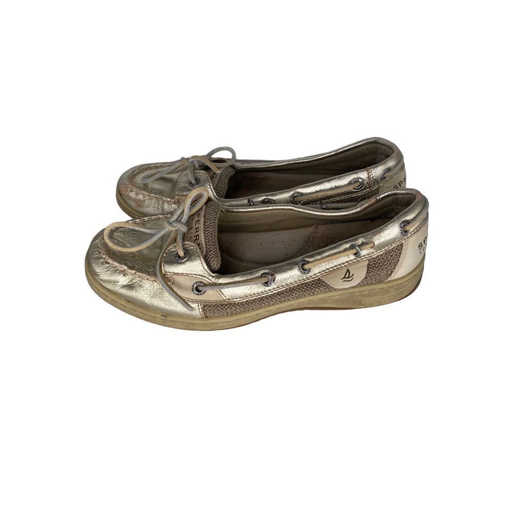 Women’s SPERRY Top-Sider 9102187 Angelfish Leather Boat Shoes Brown/Gold